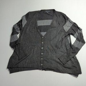 Eileen Fisher Womens Small S Button Caridgan Sweater Gray Lightweight Casual